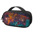 Teal Orange Universe Galaxy Space Print Portable Cooler Travel Case