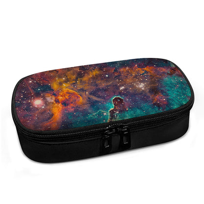 Teal Orange Universe Galaxy Space Print Insulin Cooler Travel Case