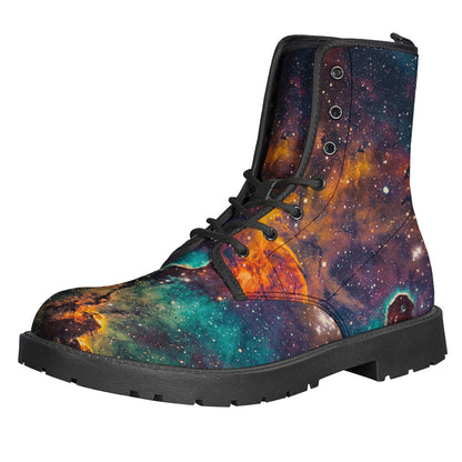 Teal Orange Universe Galaxy Space Print Backpack