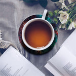 Teal Orange Universe Galaxy Space Print Leather Coaster Set