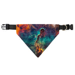Teal Orange Universe Galaxy Space Print Over The Collar Dog Bandana