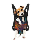 Teal Orange Universe Galaxy Space Print Pet Carrier Backpack