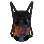 Teal Orange Universe Galaxy Space Print Pet Carrier Backpack