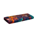 Teal Orange Universe Galaxy Space Print Piano Keyboard Cover