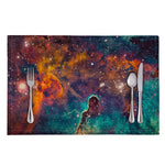 Teal Orange Universe Galaxy Space Print Placemat
