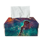 Teal Orange Universe Galaxy Space Print Rectangle Tissue Box Cover