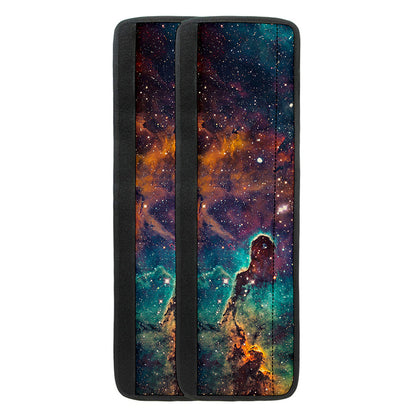 Teal Orange Universe Galaxy Space Print Refrigerator Handle Covers