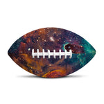 Teal Orange Universe Galaxy Space Print Rugby Ball