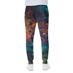Teal Orange Universe Galaxy Space Print Scuba Joggers