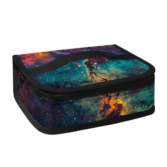Teal Orange Universe Galaxy Space Print Small Lunch Bag