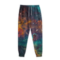 Teal Orange Universe Galaxy Space Print Sweatpants