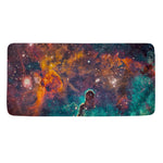 Teal Orange Universe Galaxy Space Print Towel