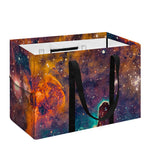 Teal Orange Universe Galaxy Space Print Utility Tote Bag