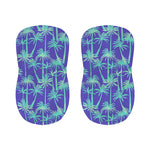 Teal Palm Tree Pattern Print Bar Stool Covers