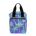 Teal Palm Tree Pattern Print Bible Tote Bag