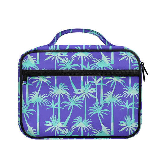 Teal Palm Tree Pattern Print Briefcase Bible Bag