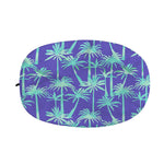 Teal Palm Tree Pattern Print Car Side Mirror Covers