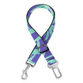 Teal Palm Tree Pattern Print Dog Seat Belt