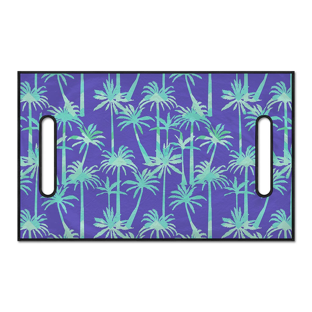 Teal Palm Tree Pattern Print Golf Cart Seat Cover