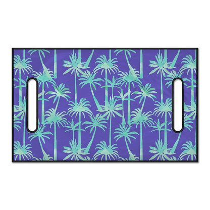 Teal Palm Tree Pattern Print Golf Cart Seat Cover