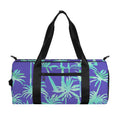 Teal Palm Tree Pattern Print Gym Bag