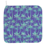 Teal Palm Tree Pattern Print Hand Towel