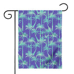 Teal Palm Tree Pattern Print House Flag
