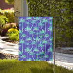 Teal Palm Tree Pattern Print House Flag