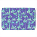 Teal Palm Tree Pattern Print Indoor Door Mat
