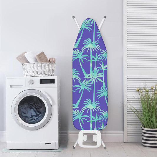 Teal Palm Tree Pattern Print Ironing Board Cover