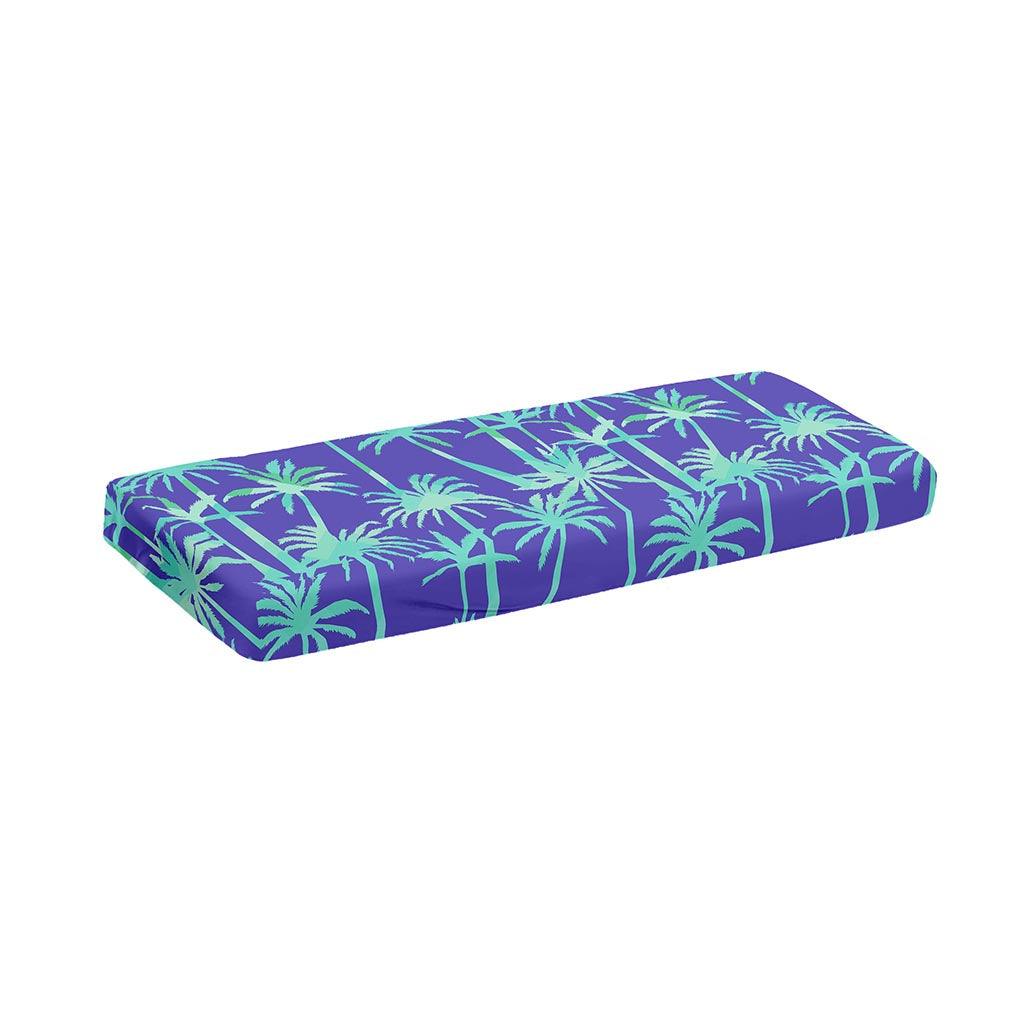 Teal Palm Tree Pattern Print Piano Keyboard Cover