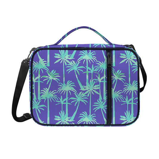 Teal Palm Tree Pattern Print Shoulder Strap Bible Bag