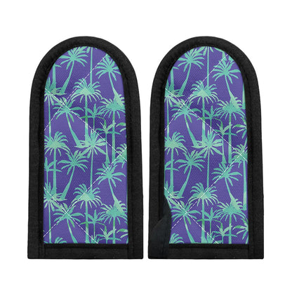 Teal Palm Tree Pattern Print Skillet Handle Cover