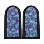 Teal Palm Tree Pattern Print Skillet Handle Cover