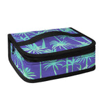 Teal Palm Tree Pattern Print Small Lunch Bag