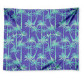 Teal Palm Tree Pattern Print Tapestry