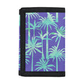 Teal Palm Tree Pattern Print Trifold Wallet