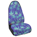 Teal Palm Tree Pattern Print Waterproof Car Seat Cover