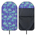 Teal Palm Tree Pattern Print Waterproof Car Seat Cover