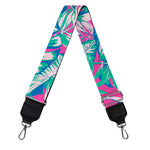 Teal Pink Blossom Tropical Pattern Print Bag Strap
