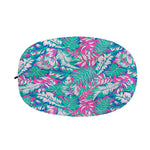 Teal Pink Blossom Tropical Pattern Print Car Side Mirror Covers