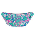 Teal Pink Blossom Tropical Pattern Print Fanny Pack