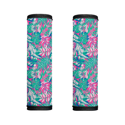 Teal Pink Blossom Tropical Pattern Print Handle Covers