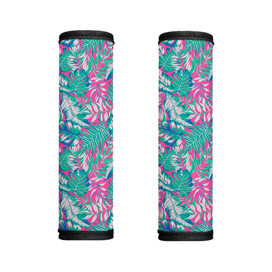 Teal Pink Blossom Tropical Pattern Print Handle Covers