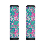Teal Pink Blossom Tropical Pattern Print Handle Covers