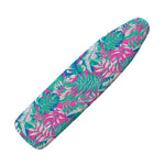 Teal Pink Blossom Tropical Pattern Print Ironing Board Cover