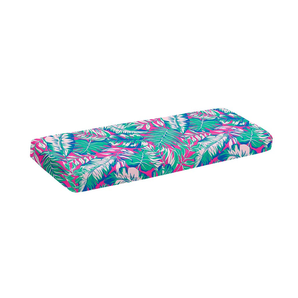 Teal Pink Blossom Tropical Pattern Print Piano Keyboard Cover