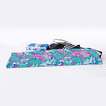 Teal Pink Blossom Tropical Pattern Print Sports Towel