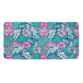 Teal Pink Blossom Tropical Pattern Print Towel