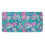 Teal Pink Blossom Tropical Pattern Print Towel